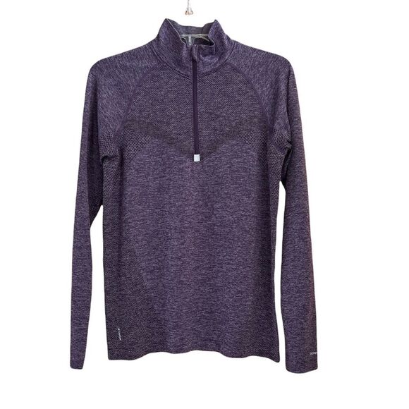 Champion Vapor Moisture Wicking Purple Fitted Quarter Zip  Pullover Size… - Picture 2 of 8